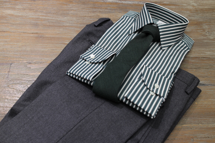 Azabu The Custom Store 銀座店のおすすめシャツ グリーンストライプ Azabu The Custom Store 銀座店 Azabu The Custom Store 銀座店のおすすめシャツ グリーンストライプ Azabu The Custom Store 銀座店
