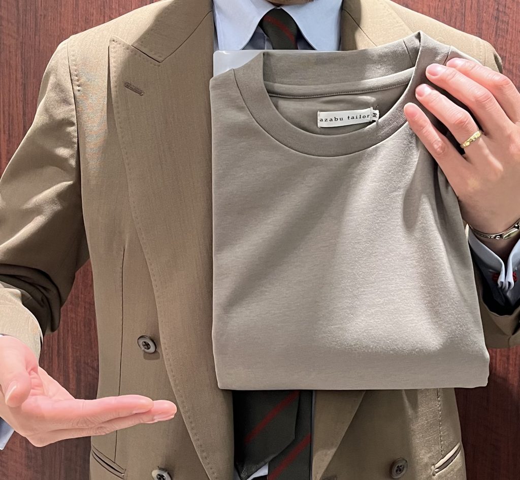 【銀座 オーダースーツ】半袖Tシャツとのコーディネート~あつい夏に~