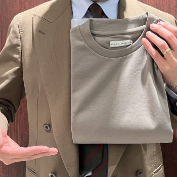【銀座　オーダースーツ】半袖Tシャツとのコーディネート～あつい夏に～