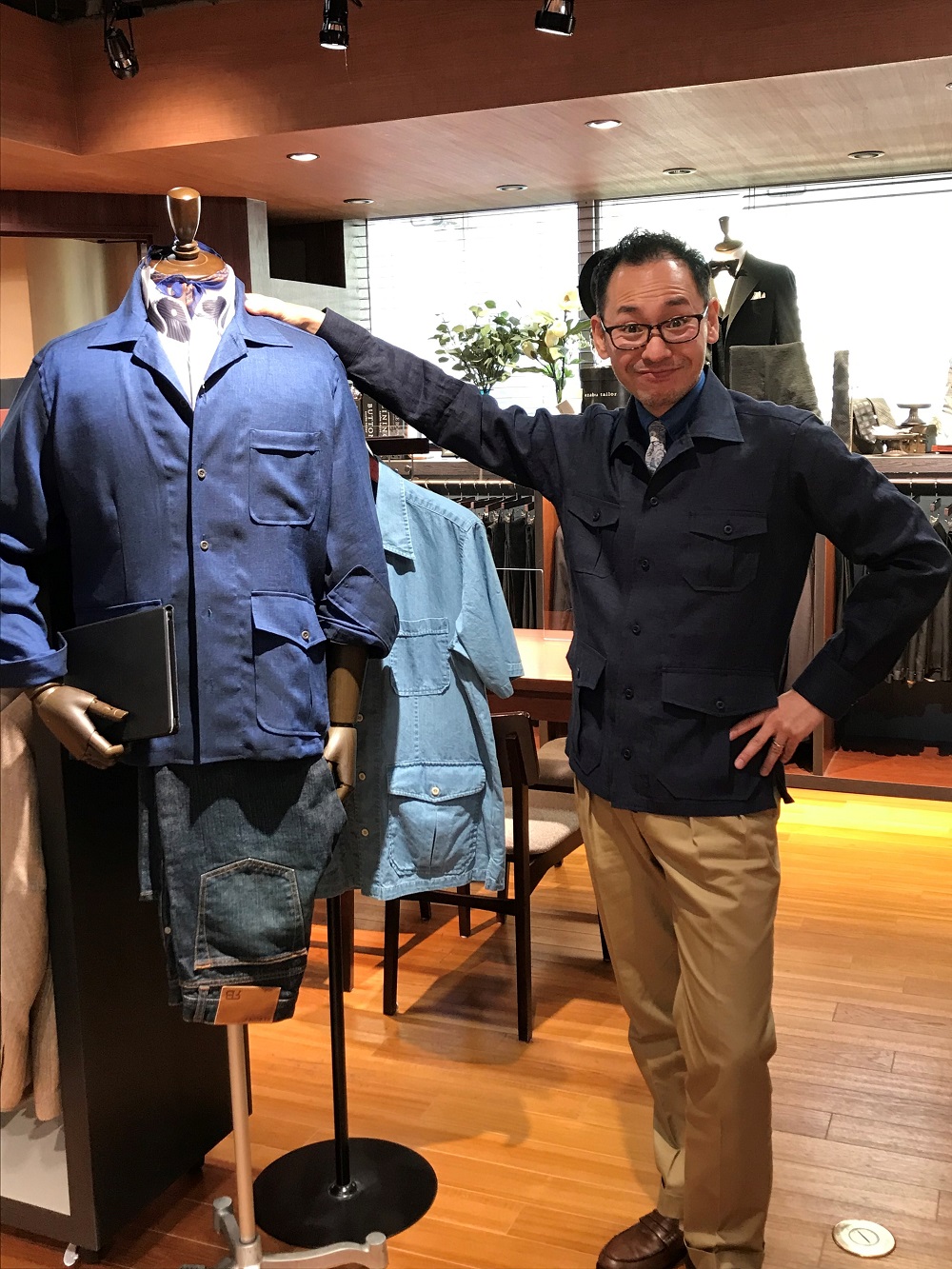 銀座マギー - 大きめ 【新品】銀座マギー ＊ 麻混 半袖オーバー