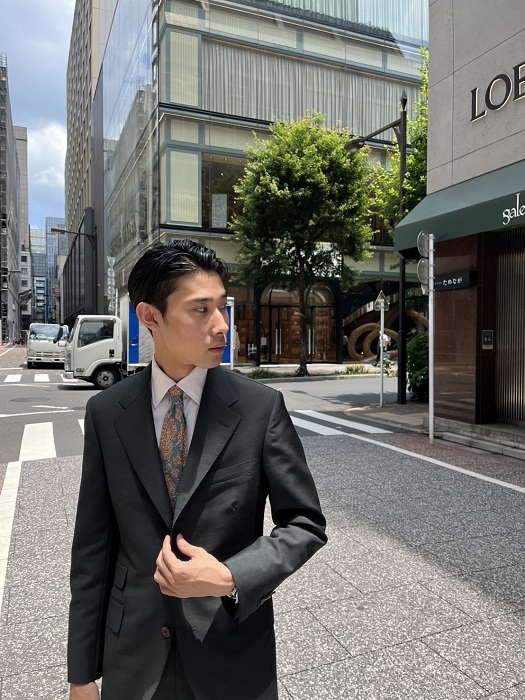【銀座7丁目店】スタッフ山田のモヘア混スーツ