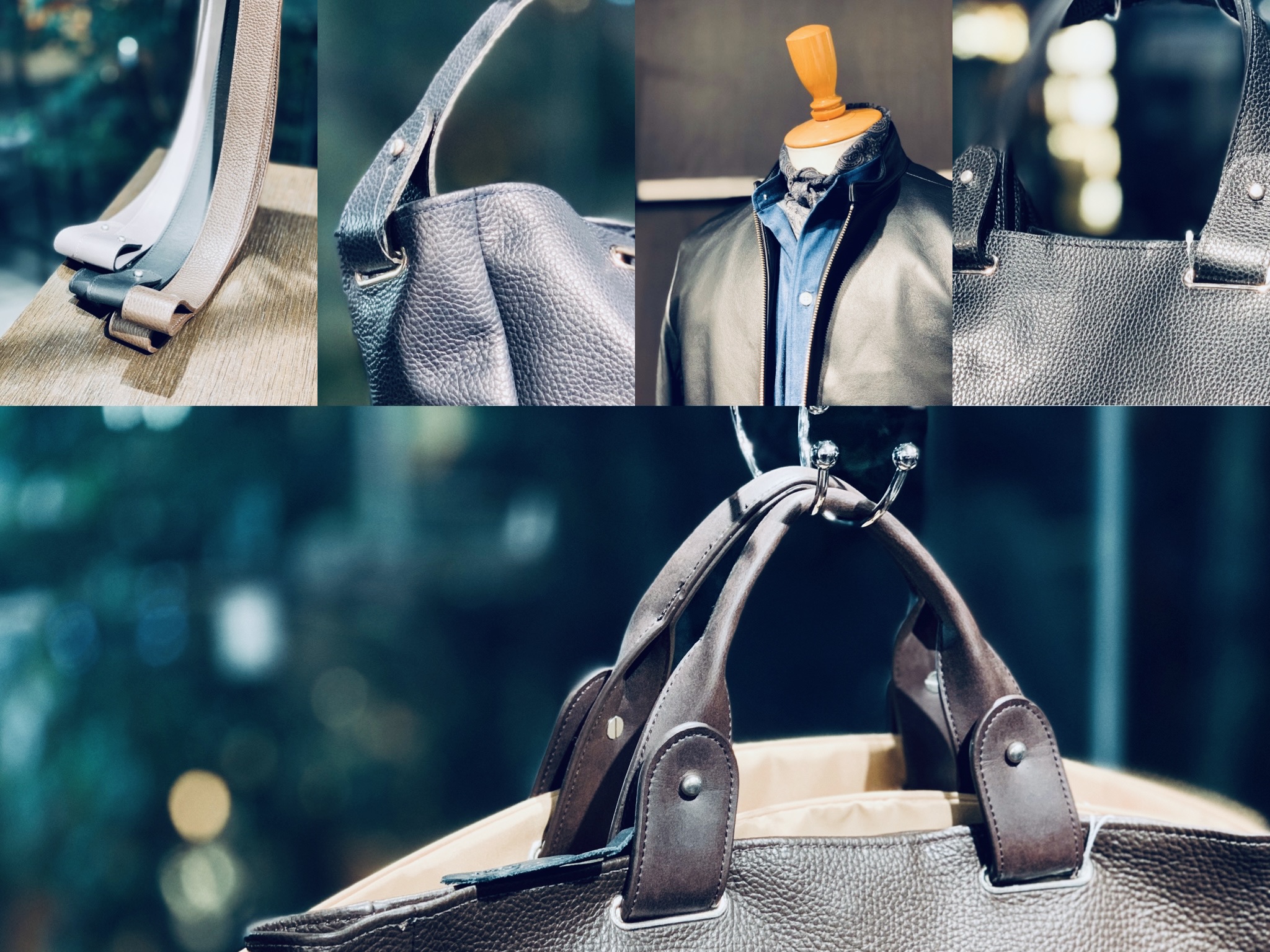 銀座マギー　麻布　黒×グレーストライプ　共布コサージュ　リボン 銀座マギー 麻布 黒×グレーストライプ 共布コサージュ リボン
