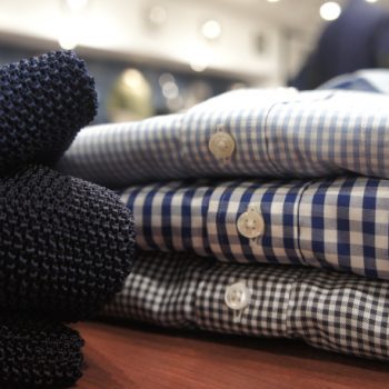 【GINGHAM CHECK SHIRT×KNIT TIE】
