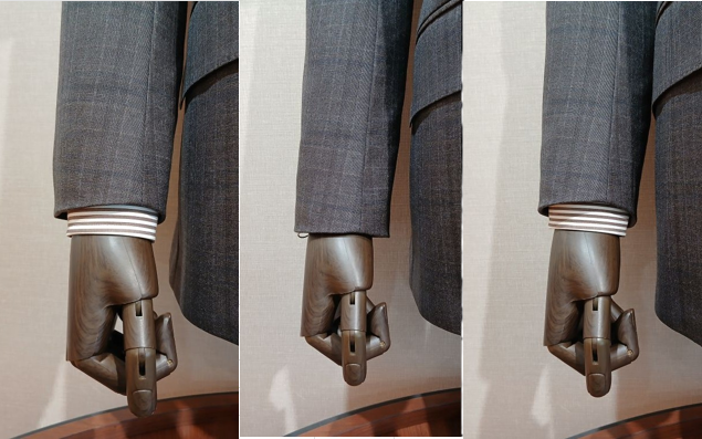 麻布テーラー広島店のジャケットの袖丈が合わない例のイメージ画像
