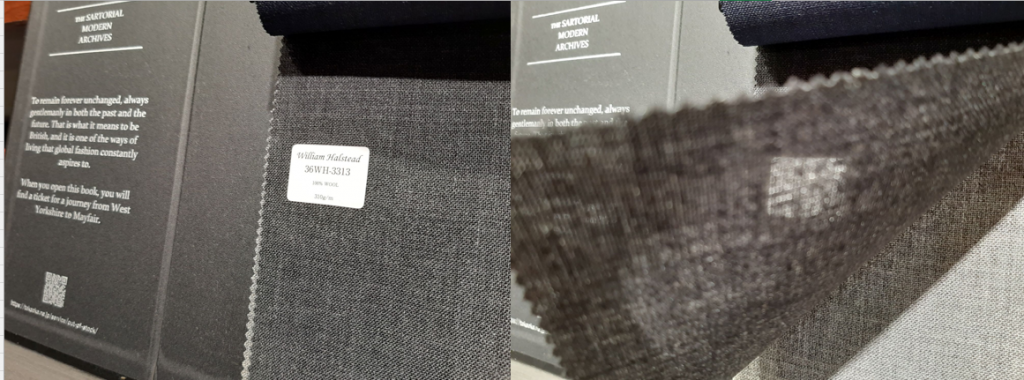 フレスコ生地の実際に透ける生地感の比較
