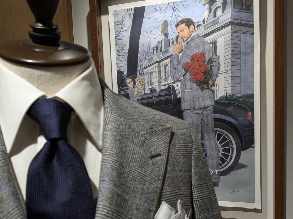 麻布テーラー広島でオーダー「古典柄を身に纏（まと）う」