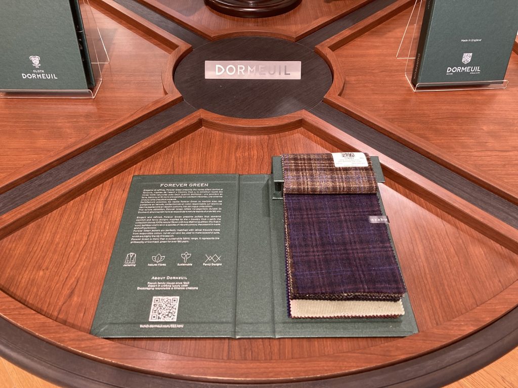 麻布テーラー広島店でオーダー　ジャケットサンプル「FOREVER GREEN」