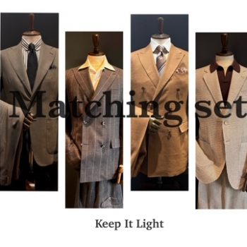 春夏セットアップスーツは軽快に