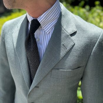 清涼なグリーングレーのジャケパンスタイル　神戸スタッフスナップVol.58