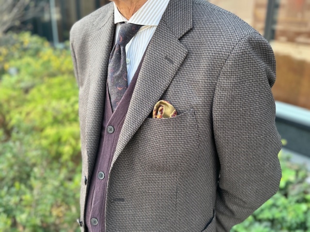 茶系でまとめた秋冬ジャケパンスタイル　神戸スタッフスナップVol.56