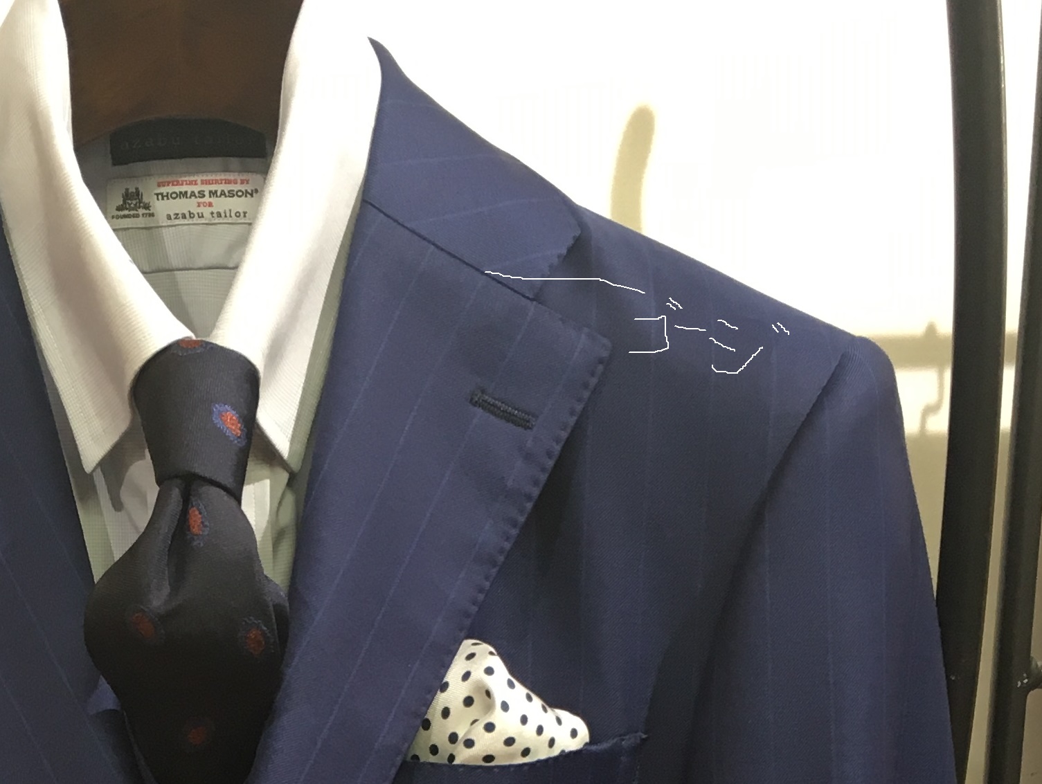 アザブテーラー azabu tailor JET CRUISE ヘリンボーンウール 2つボタンスーツ【サイズ44/76】【メンズ】