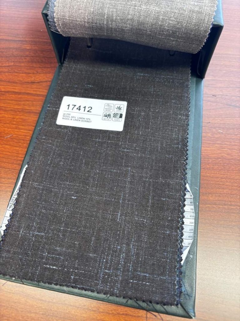 リネン混でスーツを仕立てました