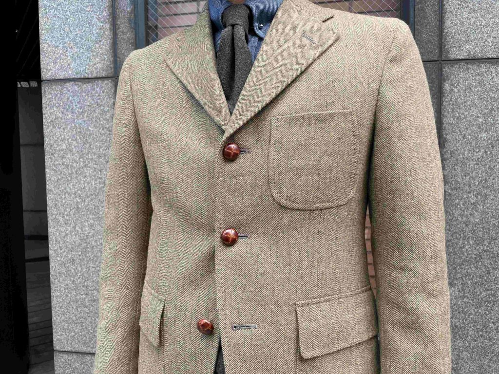 ツイード３つボタンスーツを作ってみた！