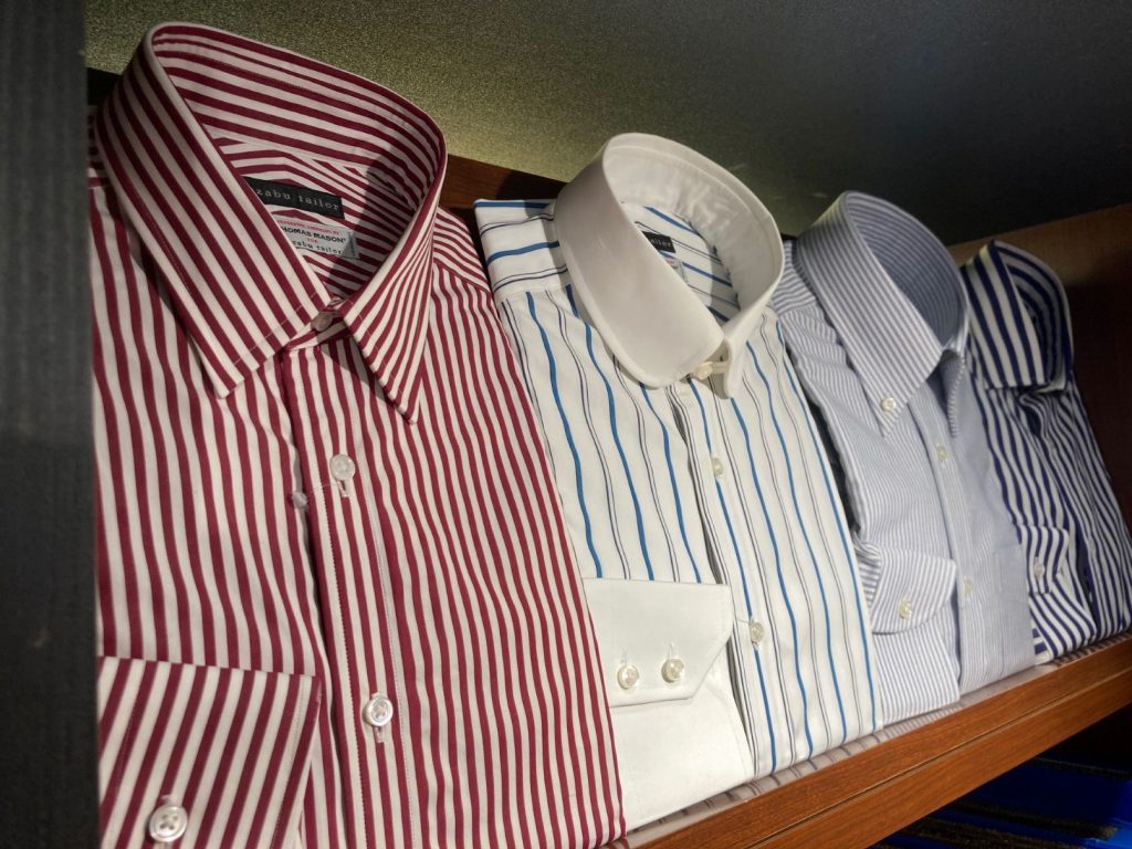 この際ストライプシャツをオーダーしましょう！