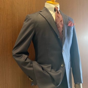 Loro Piana SUPER120'S オーダースーツ グレー L相当 グレースーツ・無地のコーディネート（Loro Piana）｜306743-65