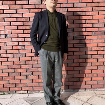 【麻布テーラー千里店】ジャケットに合わせる、シャツ以外のインナー～ポロセーター～