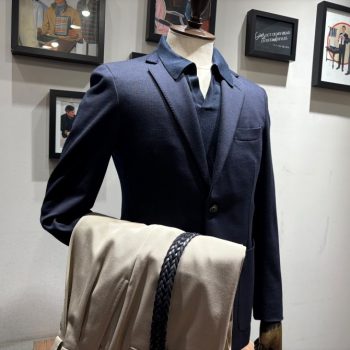 麻布テーラーのドレスジャージージャケット