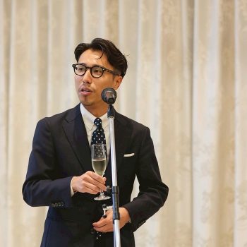 私自身の結婚式用でスリーピース仕立てました。