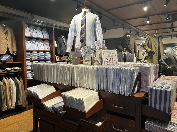 「オーダーシャツフェア」年間で一番シャツ生地揃えております！