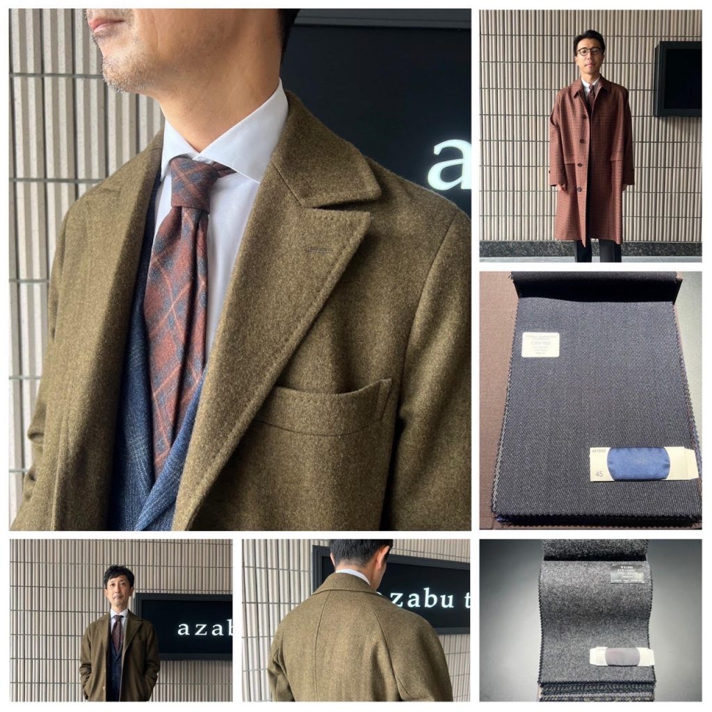 スタッフがオーダーしたコート。