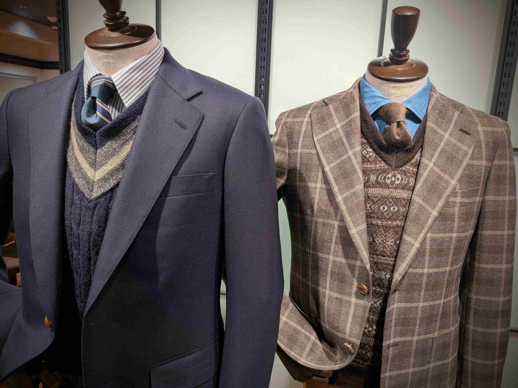 ㉞伝統柄と上質ウールで楽しむフェアアイルニットベスト