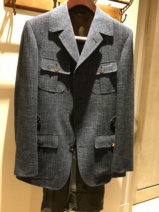 76%OFF!】 A5705□23区 リネン コットン ベルテッド ミリタリー 