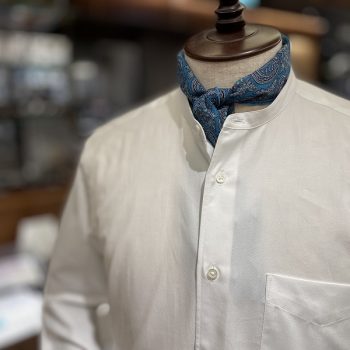 The crooked Tailor オーダーシャツ バンドカラー バンドカラーシャツでビジカジ｜梅田店のスタッフブログ