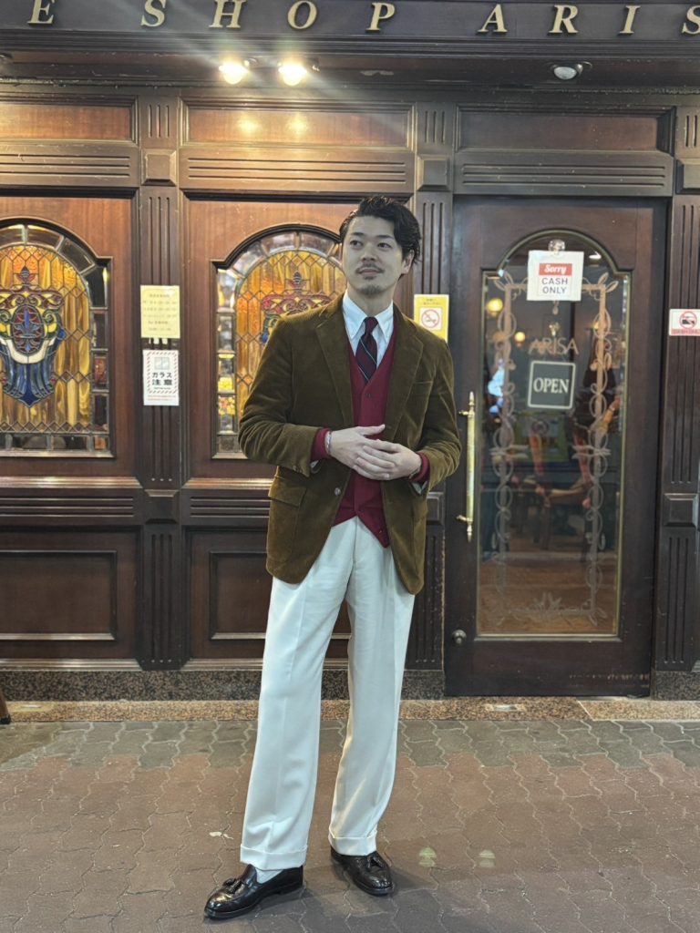 コーデュロイをアイビースタイルで