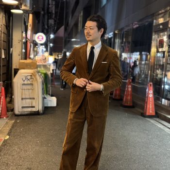 オーダーコーデュロイの渋セットアップ