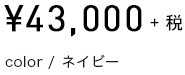 \43,000+税　color/ネイビー