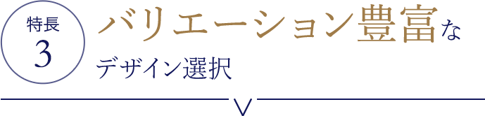 特長3　バリエーション豊富なデザイン選択