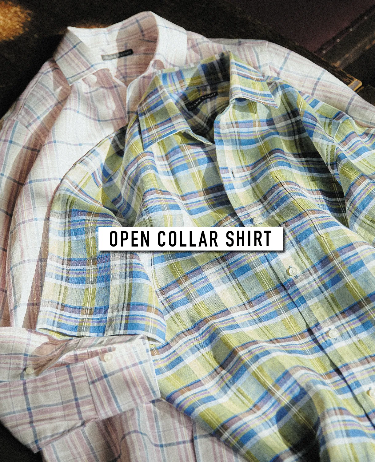 新しいオープンカラーシャツ