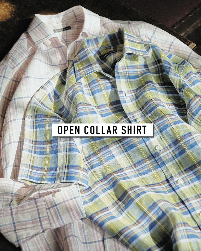 新しいオープンカラーシャツ